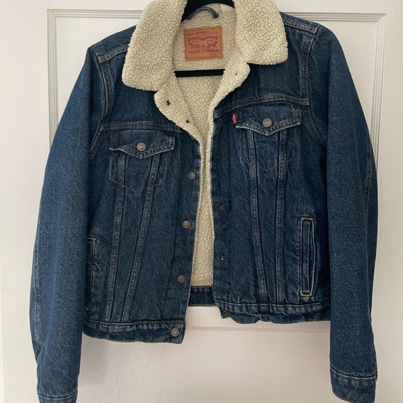 Levi's Jackets & Blazers - Levis Sherpa Womens Trucker Jacket Color Dark Blue 002